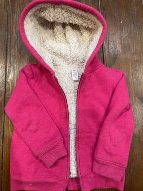 Target Pink Kids Hooded Zip Sweatshirt with Sherpa Lining
